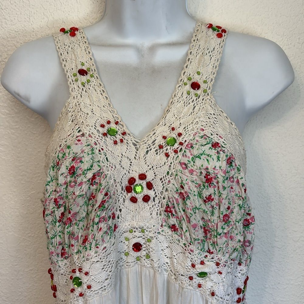 Palak Tiered Floral Maxi Dress Large - Picture 3 of 5